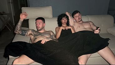 Curly Petite Latina Takes Two Thick Cocks in Wild MMF Threesome – Double Vaginal Facial