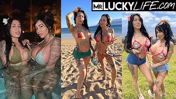 Busty Besties Danae Marie And Lacey Jane Enjoy An Outdoor Date And Blowjob