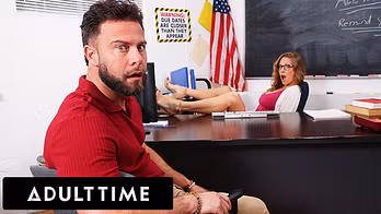 ADULT TIME – MILF Teacher Annie King Caught Masturbating In Class By Student’s Stepdad