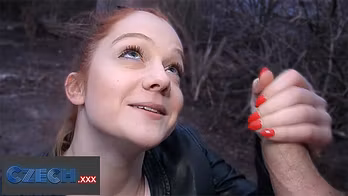 CZECH XXX – Gullible Ginger Redhead Fucked over my Car