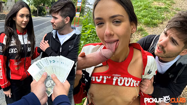 PickupClub – A Rich Guy Picks Up a Sexy Brunette Vixi Rafi and Makes her Cheat in Front of her Cuck Boyfriend!